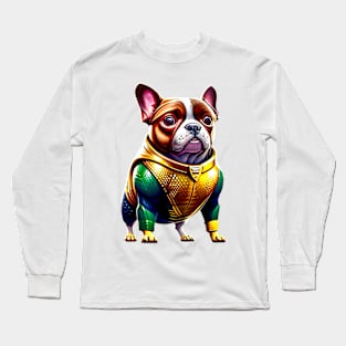 Frenchie in Oceanic Heroic Attire Version 2 Long Sleeve T-Shirt